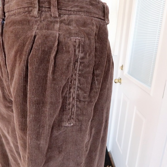 Womens Vintage High Rise Corduroy Pants Size 6 Brown Dark Academia Poetcore Twee - Picture 5 of 10
